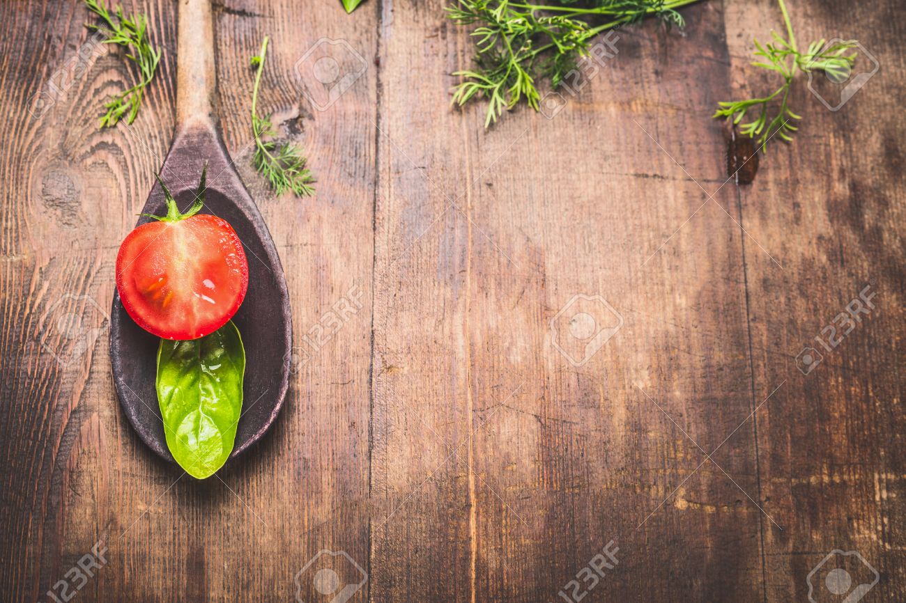 rustic food background for