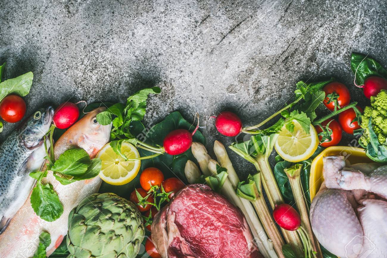 Alimentation Saine Equilibree Et Le Concept De Nutrition Dietetique Divers Ingredients D Aliments Biologiques Poisson Viande Volaille Poulet Legumes Et Legumes Assaisonnement Sur Fond De Pierre Grise Vue De Dessus Frontiere Banque D Images Alimentation Saine Equilibree Et Le Concept De Nutrition Dietetique Divers Ingredients D Aliments Biologiques Poisson Viande Volaille Poulet Legumes Et Legumes Assaisonnement Sur Fond De Pierre Grise Vue De Dessus Frontiere Banque D Images
