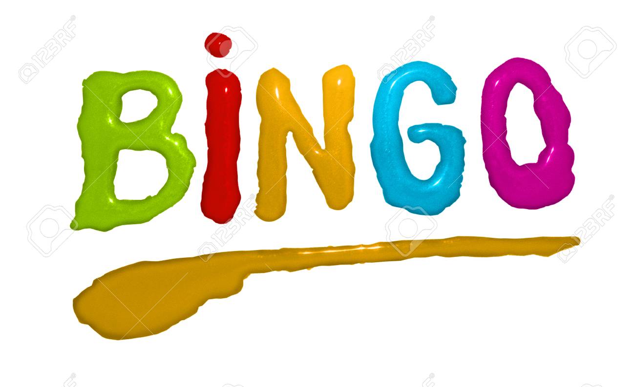 bingo word multicolored letters on white background letters in a word