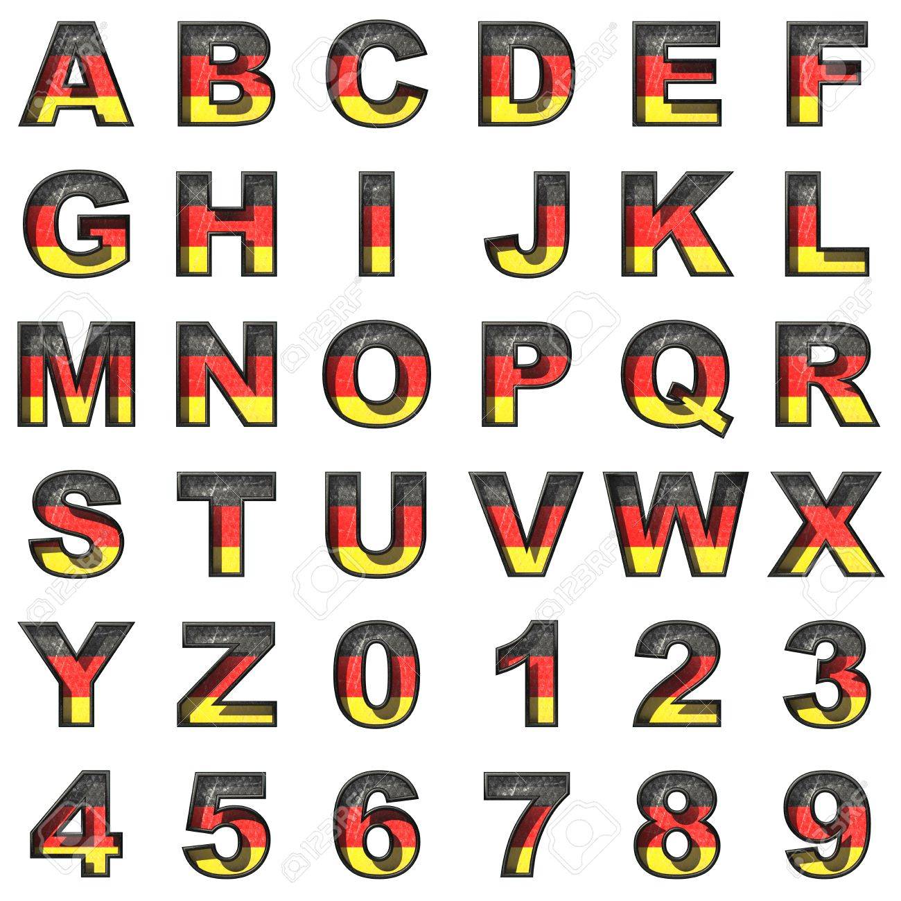 Deutschland Alphabet Set Auf Weissem Hintergrund Lizenzfreie Fotos Bilder Und Stock Fotografie Image 28065101