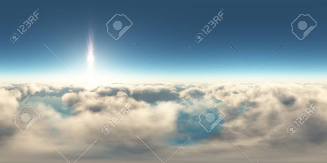 panorama above the clouds at sunset. made with one 360 degree lense without any seams. ready for virtual reality. 3D illustration - 64949292 panorama above the clouds at sunset. made with one 360 degree lense without any seams. ready for virtual reality. 3D illustration - 64949292