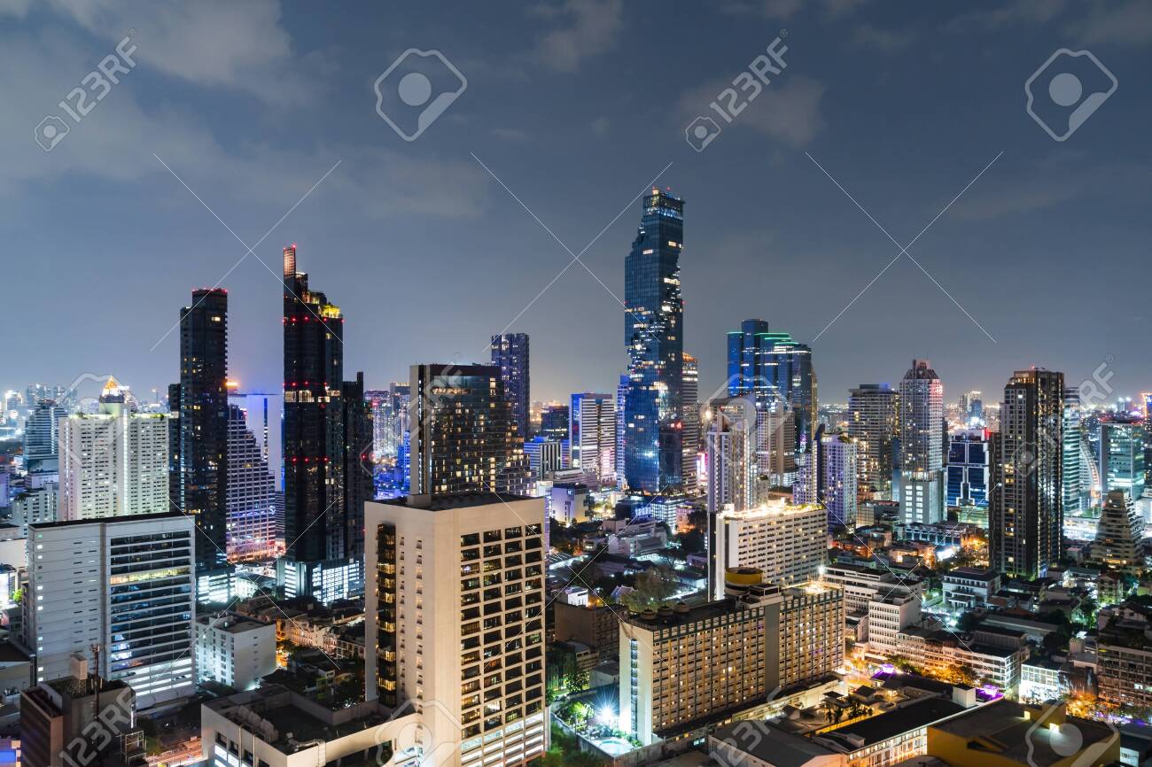 Aerial Cityscape Of Picturesque Bangkok At Night Time From Rooftop Stock Photo Picture And Royalty Free Image Image Aerial Cityscape Of Picturesque Bangkok At Night Time From Rooftop Stock Photo Picture And Royalty Free Image Image