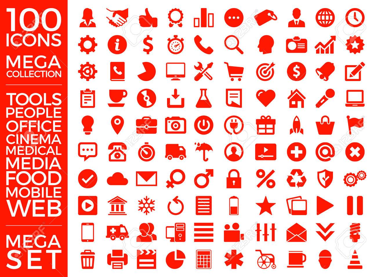 Ensemble D Icones Pack Universel De Qualite Collection Grande Icone Vector Design Eps 10 Clip Art Libres De Droits Vecteurs Et Illustration Image