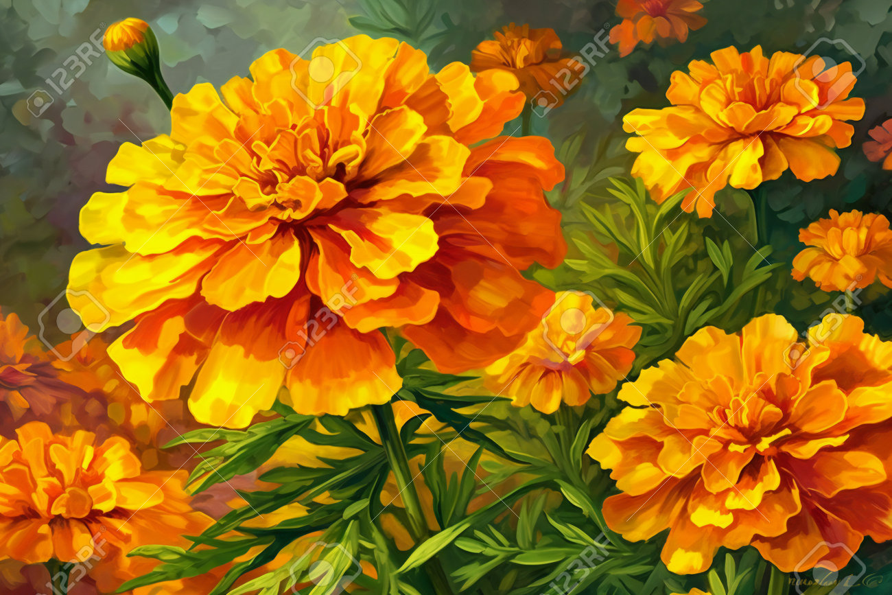 油絵 絵画【マリーゴールドのうさぎ】 【公式通販】