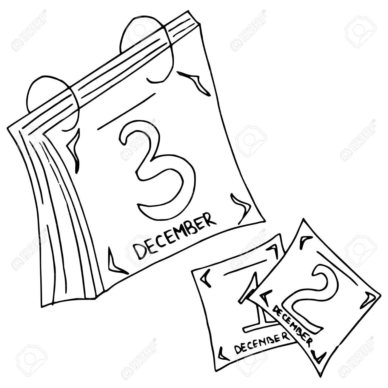 日めくりカレンダーの描き下ろしイラストを手します のイラスト素材 ベクタ Image