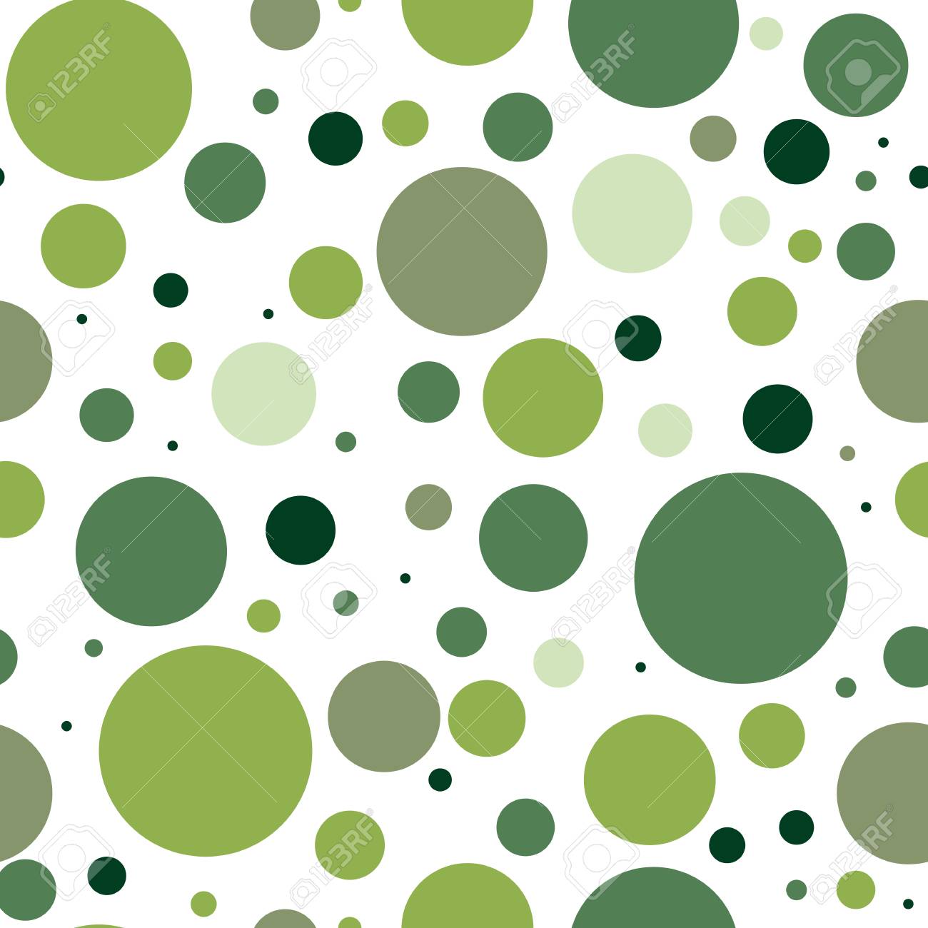 seamless background vector color circles composition of geometric green circles