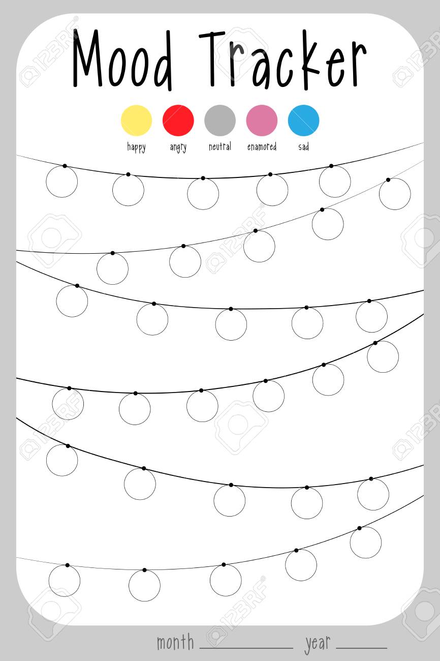 mood diary for a month mood tracker calendar keeping track tracker calendar