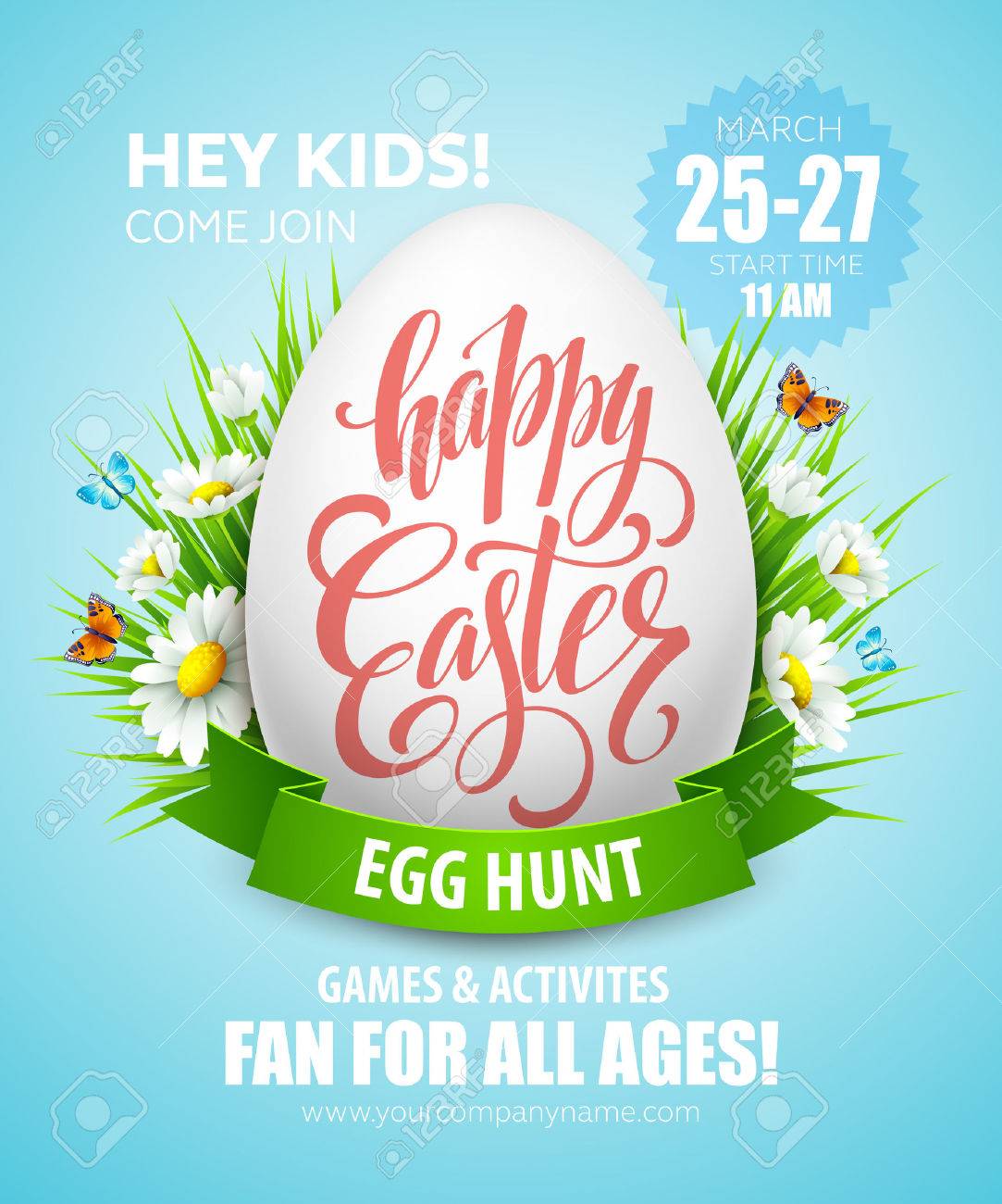 Easter Egg Hunt poster. Vector illustration EPS10 - 52029006 Easter Egg Hunt poster. Vector illustration EPS10 - 52029006