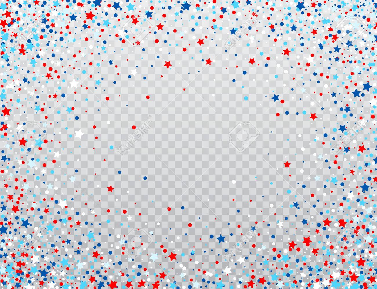 USA celebration confetti stars in national colors for American independence day isolated on background. Vector illustration - 77438235 USA celebration confetti stars in national colors for American independence day isolated on background. Vector illustration - 77438235