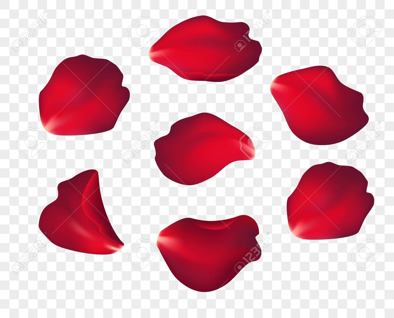 Falling Red Rose Petals Isolated On White Background. Vector Illustration  EPS10 Royalty Free SVG, Cliparts, Vectors, and Stock Illustration. Image  115254287.