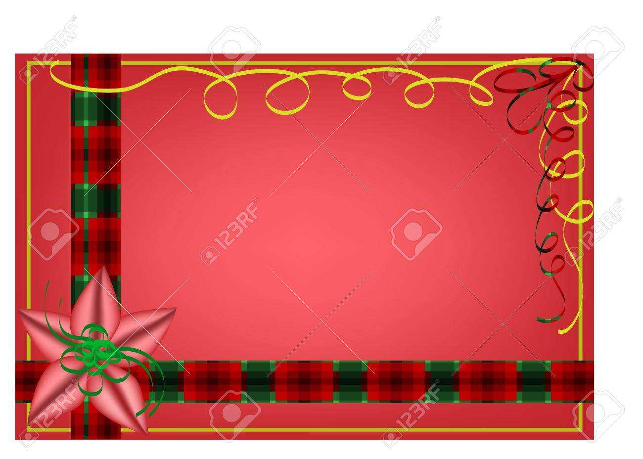 Christmas holiday background with red and green plaid ribbon - 14797128 Christmas holiday background with red and green plaid ribbon - 14797128