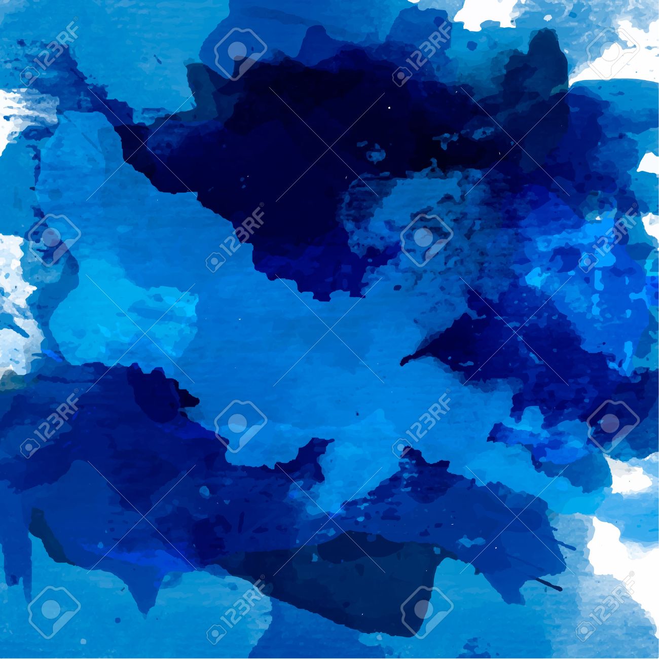 Résumé Palette Daquarelle De Couleurs Bleu Couleur De Mélange