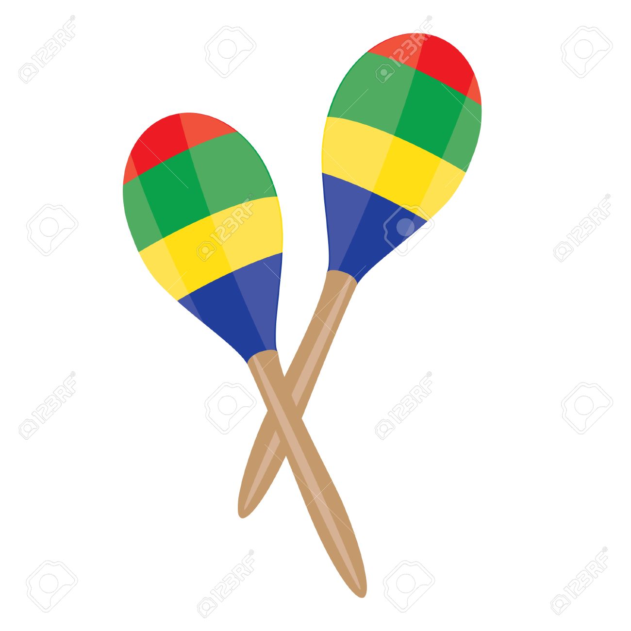 メキシコ メキシコ マラカス分離マラカス楽器マラカスのイラスト素材 ベクタ Image