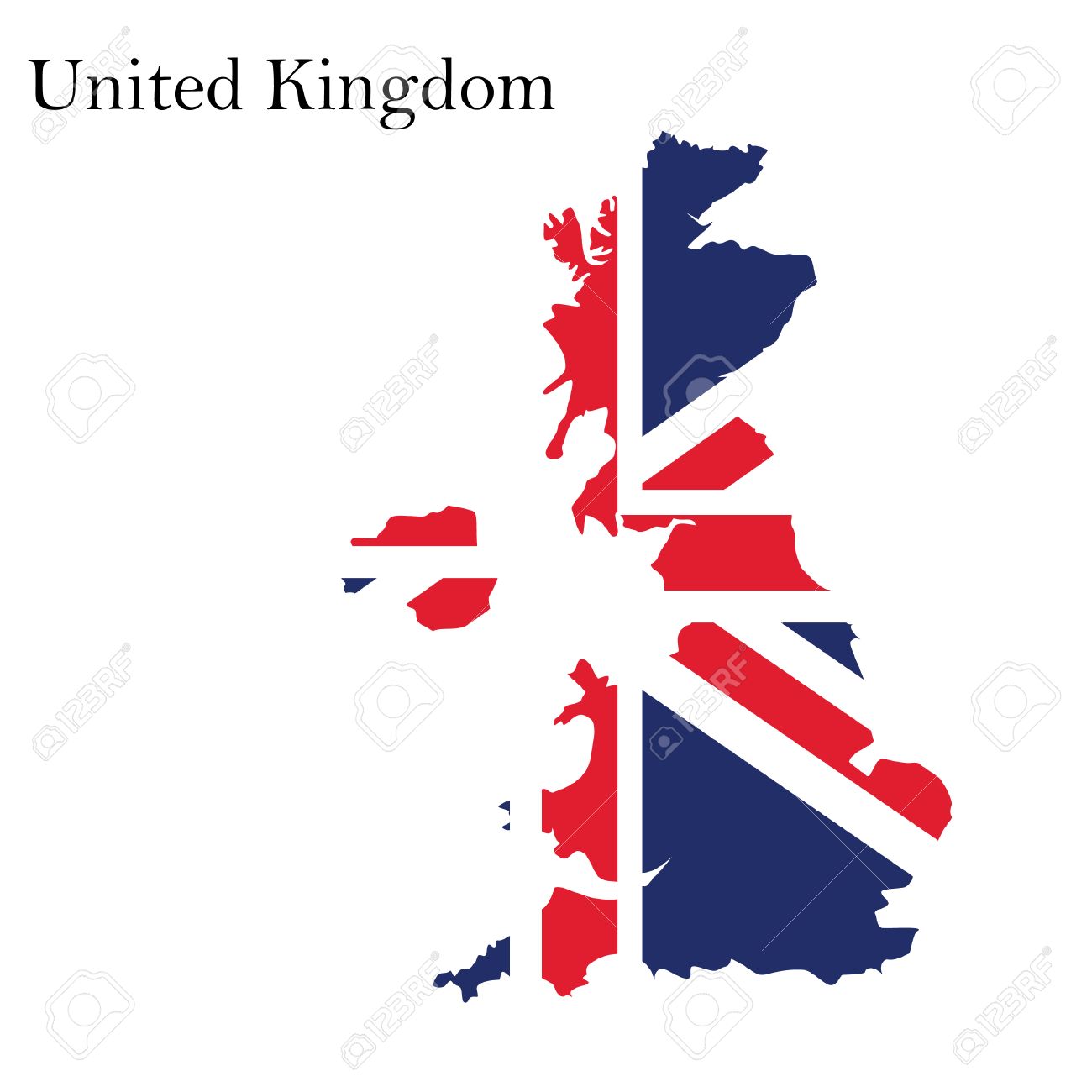 vector illustration uk map