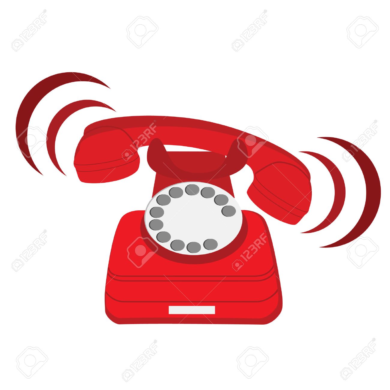 Vector illustration of ringing red stationary phone. Old red telephone. Red phone with rotary dial - 44108441 Vector illustration of ringing red stationary phone. Old red telephone. Red phone with rotary dial - 44108441