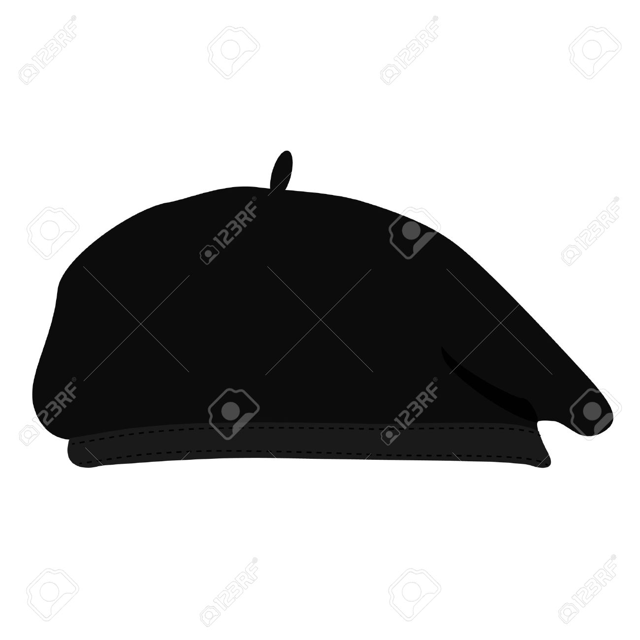 Vector Illustration Black Silhouette Of French Beret. Painter Hat. French  Hat. Royalty Free SVG, Cliparts, Vectors, And Stock Illustration. Image  45651618.