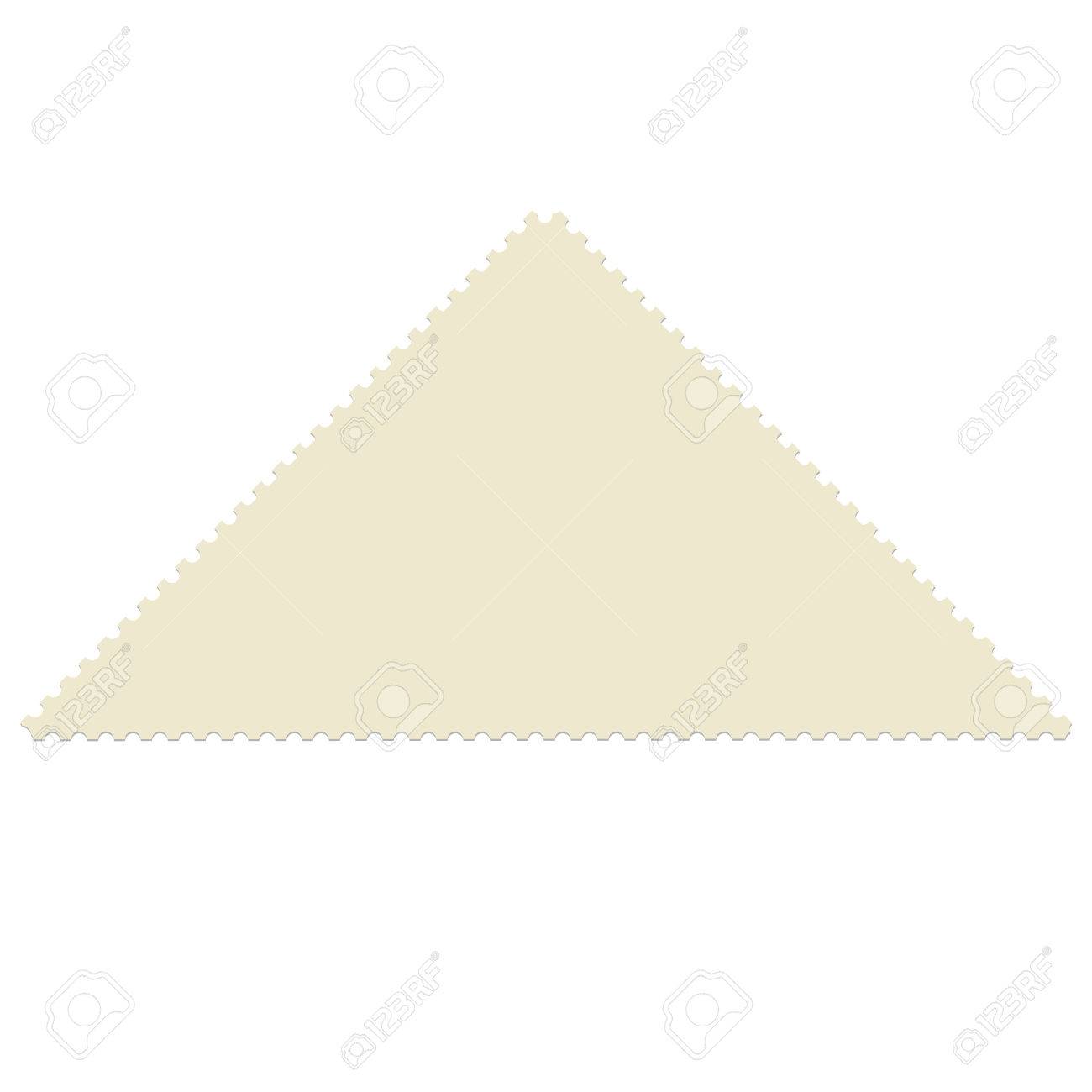 triangular post stamp template empty postage stamp vector icon