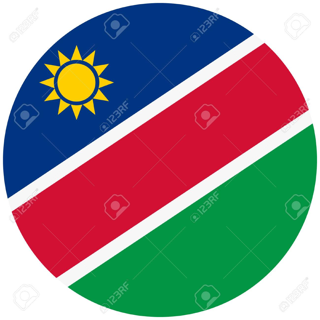 ナミビアの国旗のベクター イラストです ラウンド Natianal ナミビアの旗 ナミビア フラグ高詳細のイラスト素材 ベクタ Image