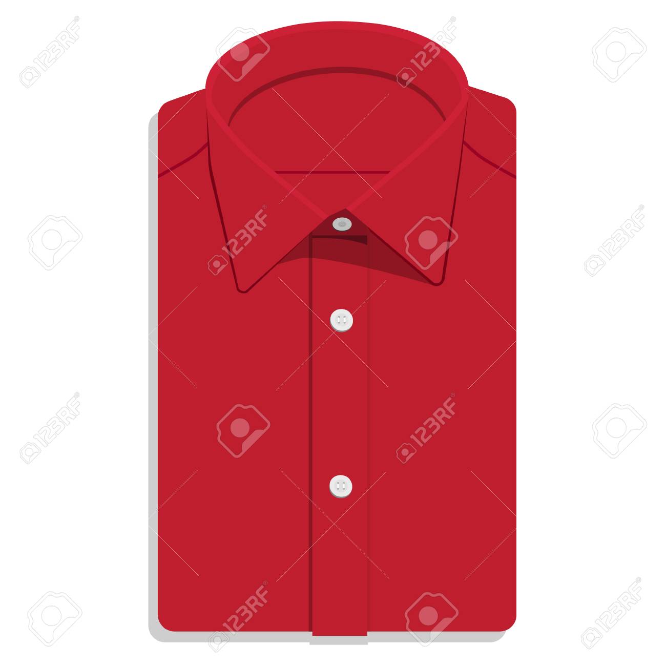 男性やビジネスマンの赤い折り返しシャツ イラスト シャツ フラット アイコン のイラスト素材 ベクタ Image