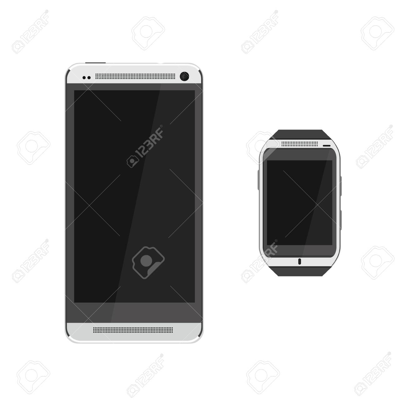 white realistic modern smartphone