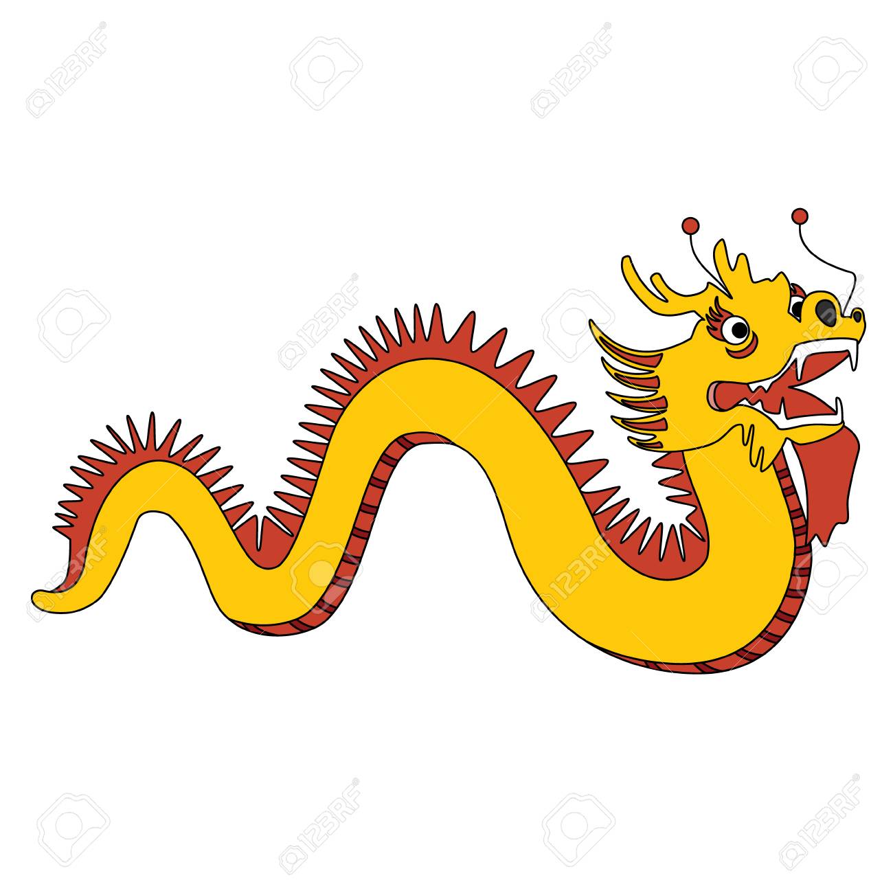 Vector Illustration Traditional Chinese Dragon. Chinese New Year  Celebration. Royalty Free SVG, Cliparts, Vectors, and Stock Illustration.  Image 50452724., image size:1300x1300