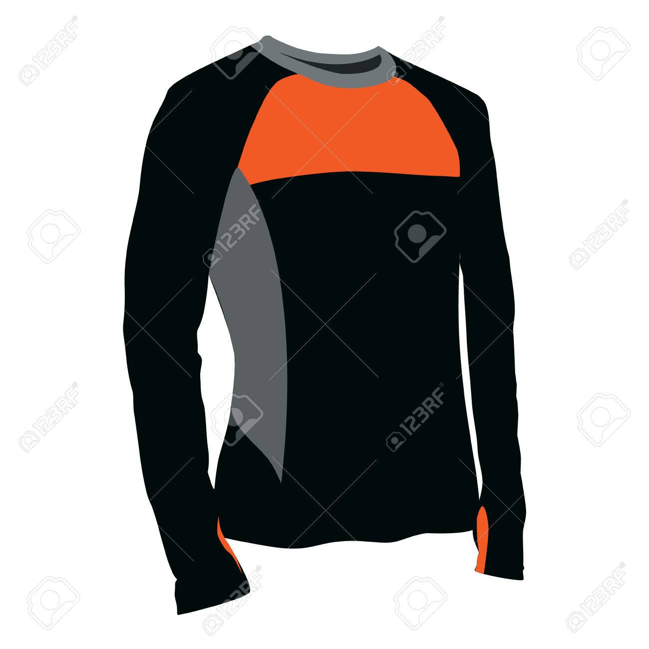 orange and black raglan shirt