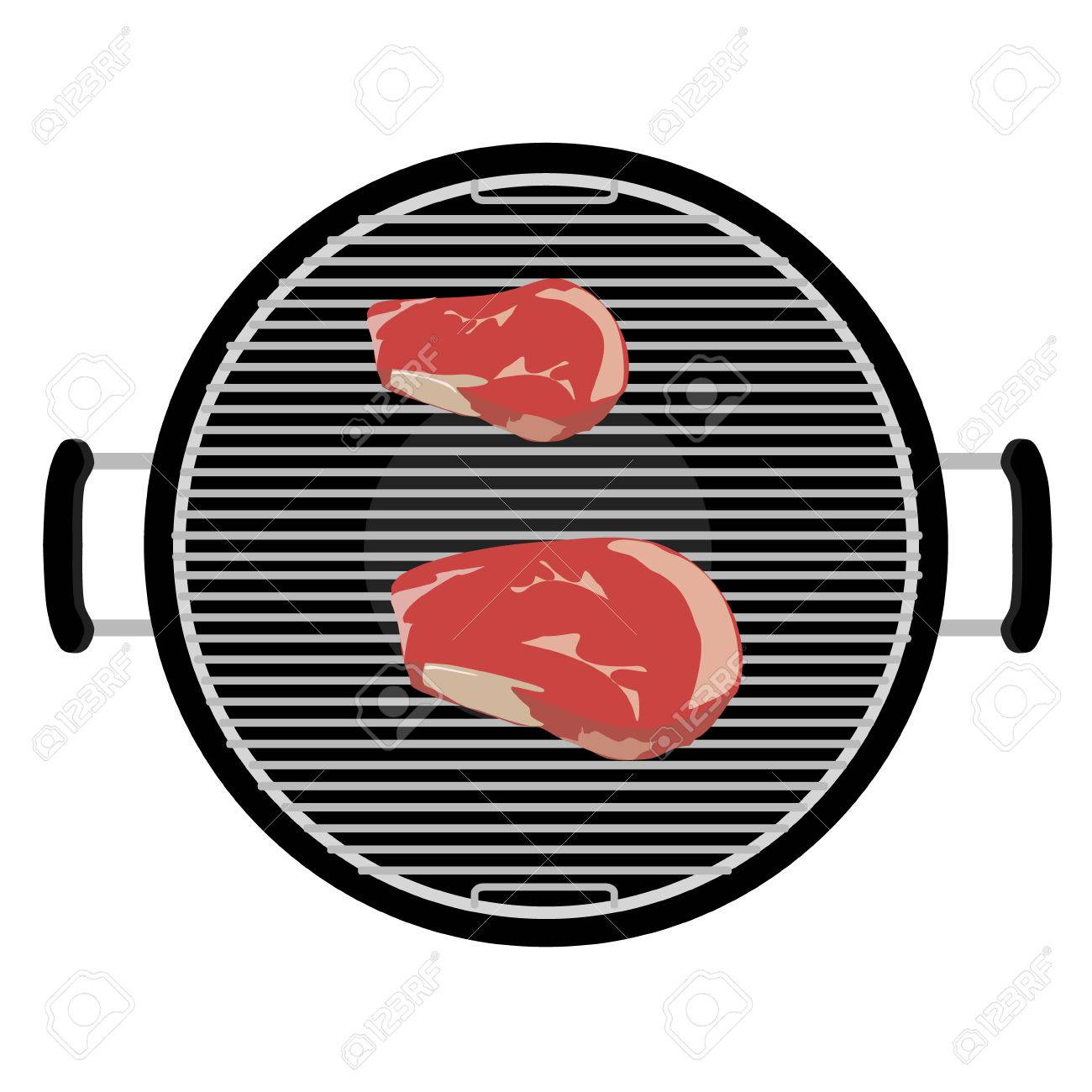 ベクトル図木炭バーベキュー グリル平面図です バーベキューや焼肉ステーキ肉 のイラスト素材 ベクタ Image