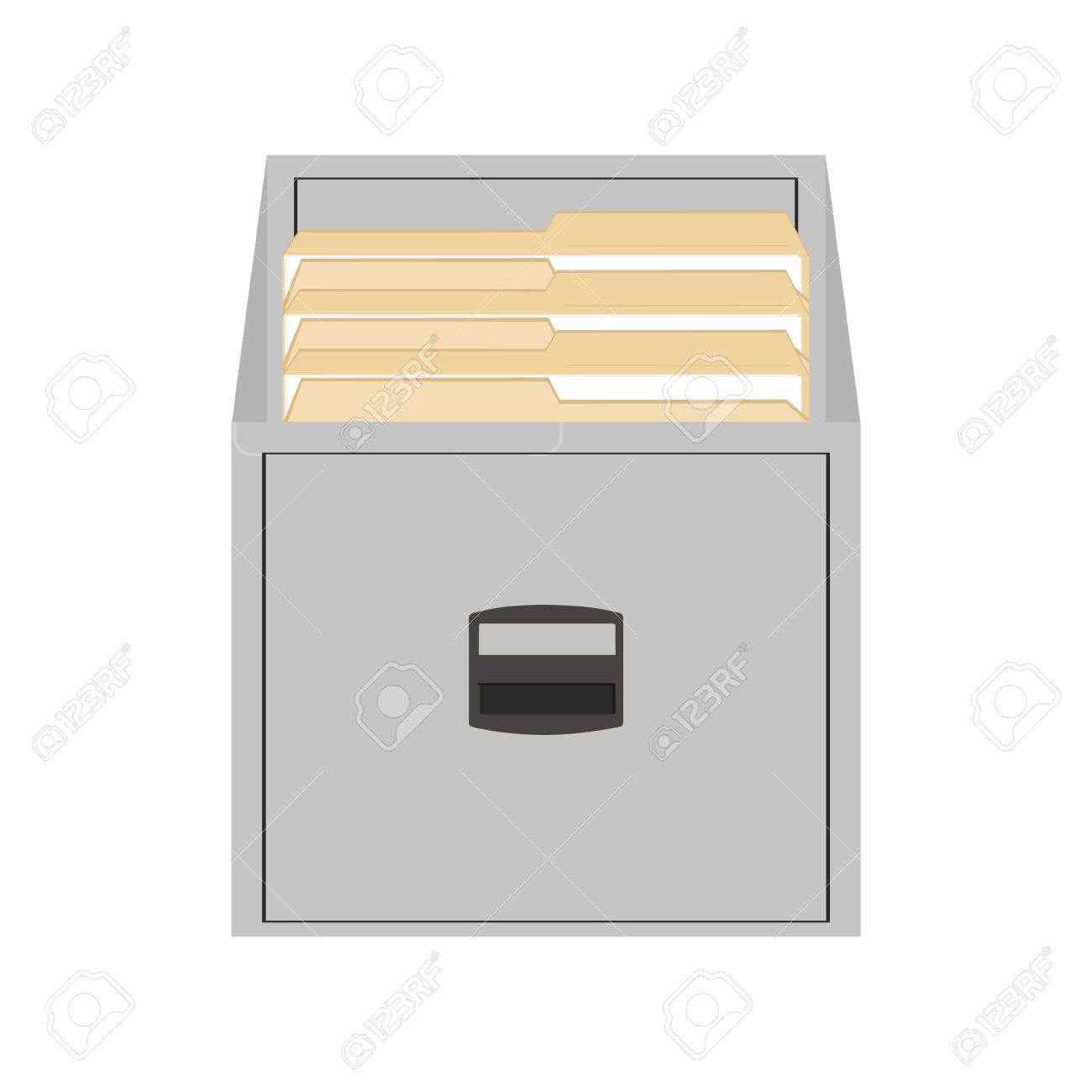Raster Illustration Opened Card Catalog With File Folders Office Stock Photo Picture And Royalty Free Image Image 60655521
