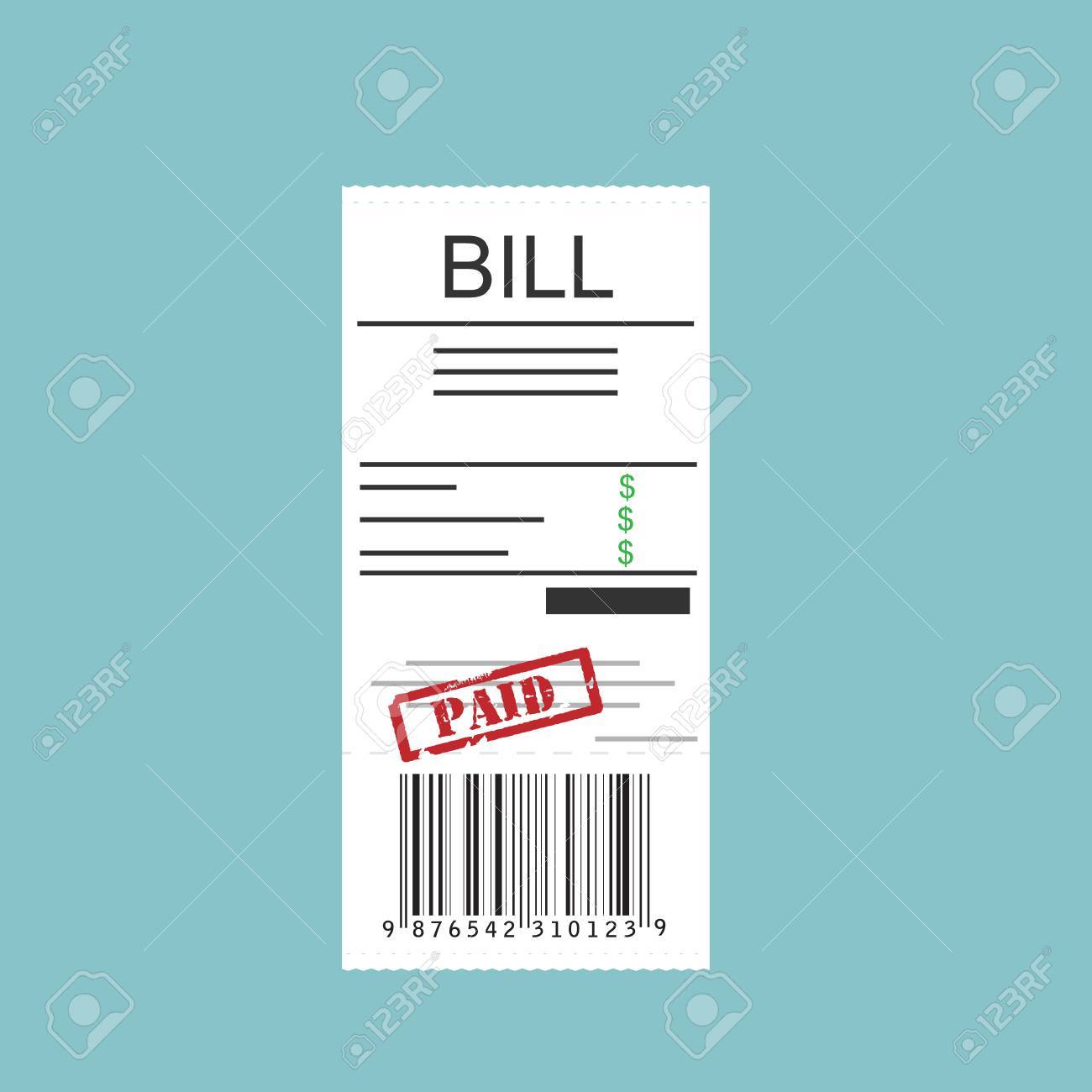 vector illustration paying bills concept payment of utility