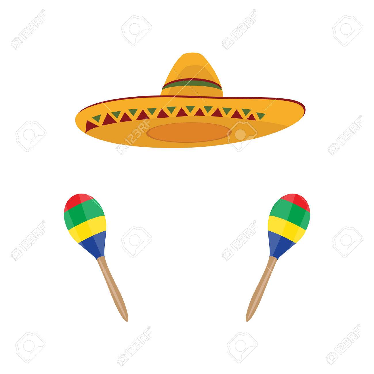 ベクトル図メキシコ シンボル ソンブレロ メキシカン ハットとマラカス メキシコのイラスト素材 ベクタ Image ベクトル図メキシコ シンボル ソンブレロ メキシカン ハットとマラカス メキシコのイラスト素材 ベクタ Image