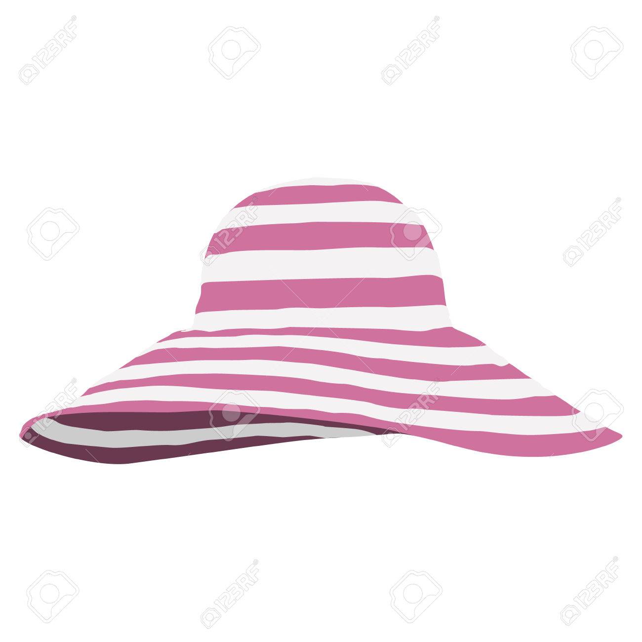 striped beach hat