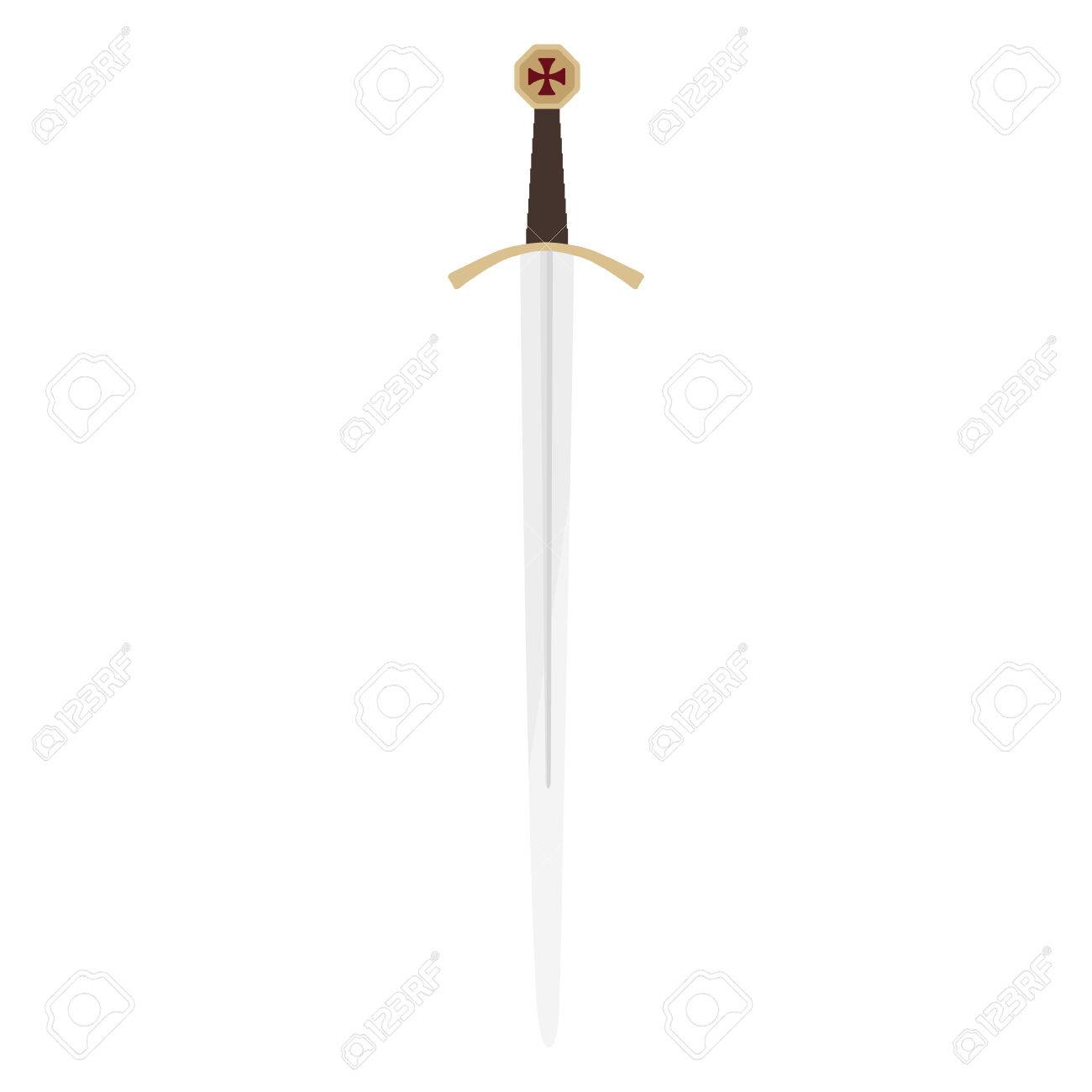 Raster Ilustracion La Espada De Reconocimiento De Los Caballeros Templarios Arma Medieval Fotos Retratos Imagenes Y Fotografia De Archivo Libres De Derecho Image 74766009