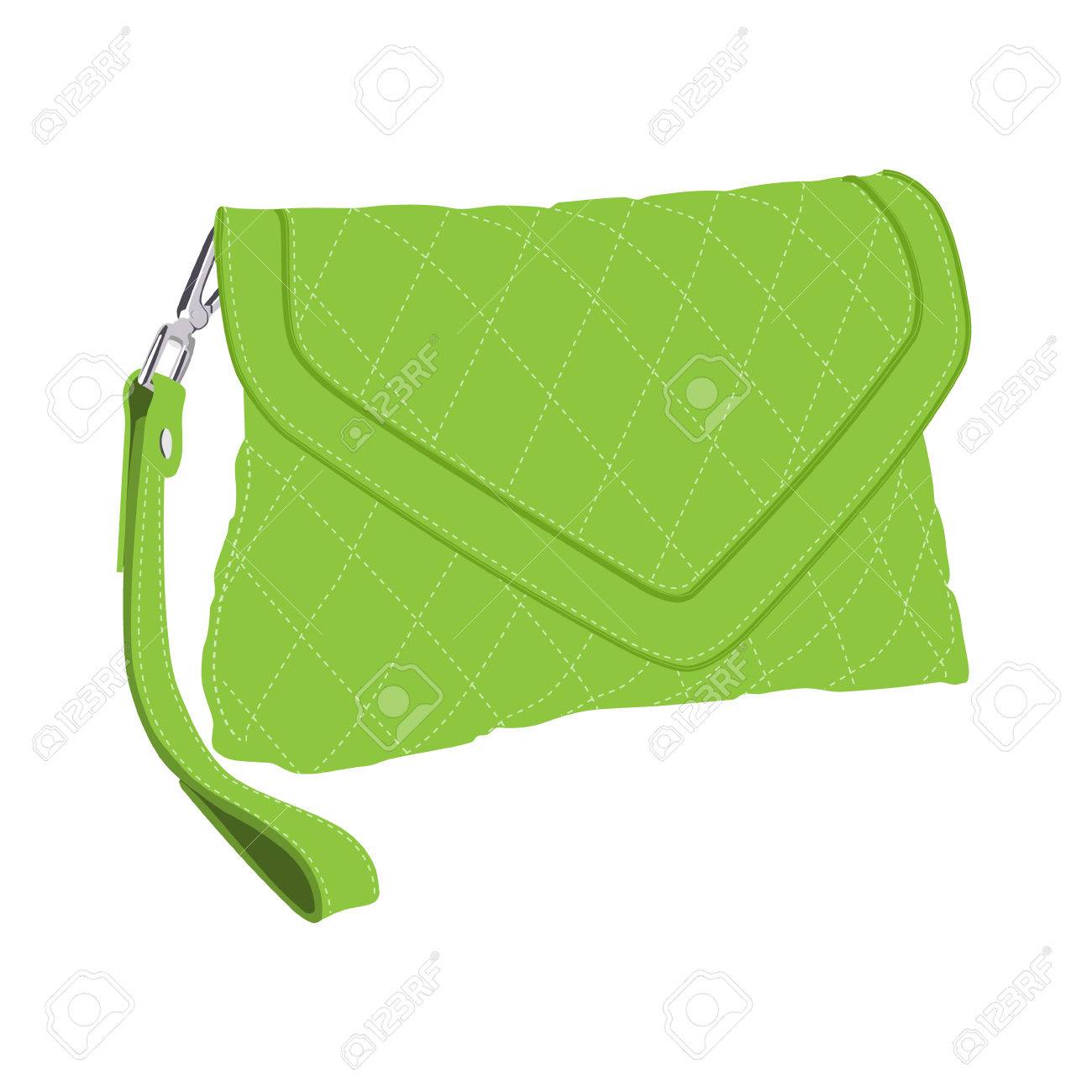 ラスター図グリーンファッション クラッチ バッグ クラッチ バッグ イブニング バッグ の写真素材 画像素材 Image