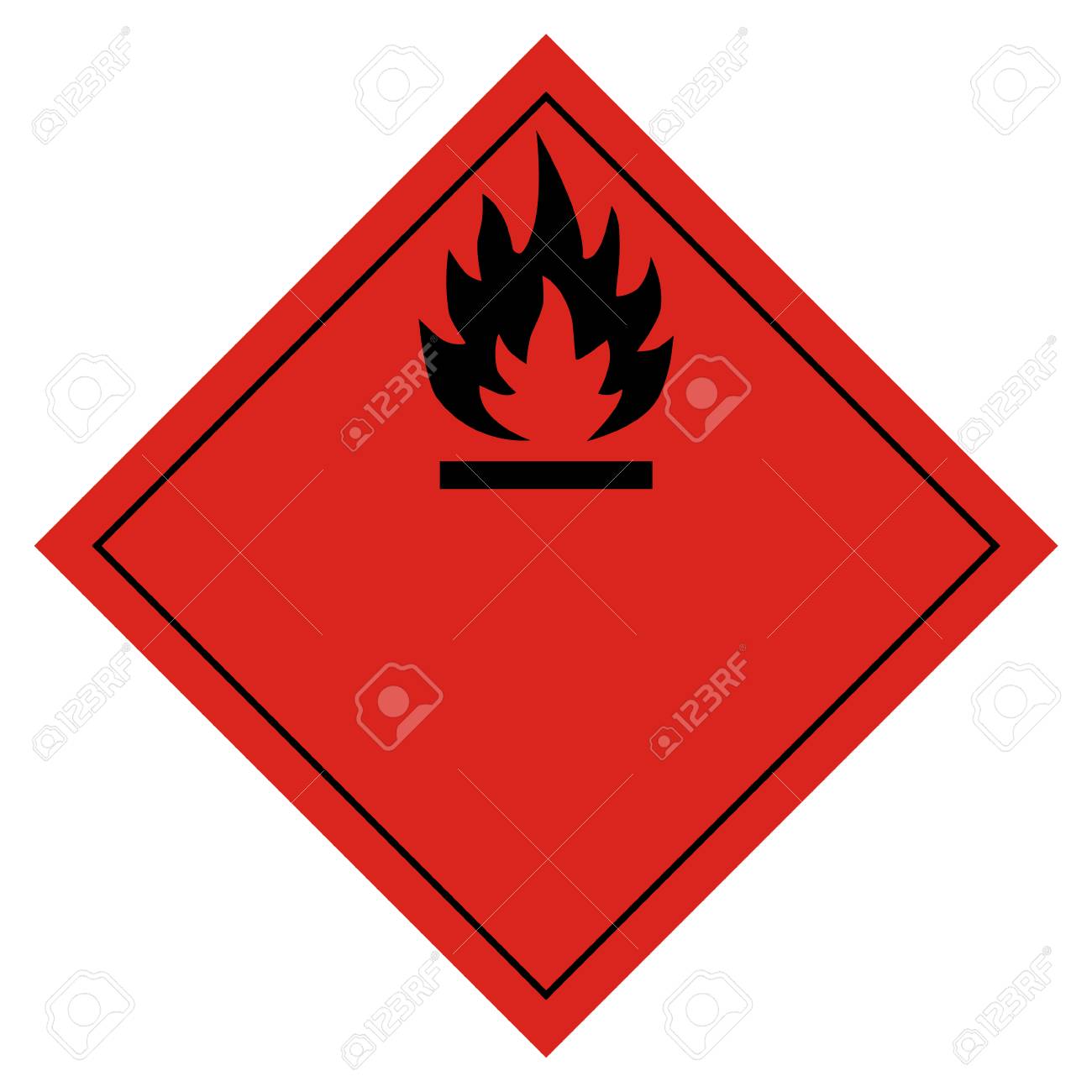 Raster illustration hazard pictogram- flammable transport sign isolated on white background. Dangerous goods transport - 94138553 Raster illustration hazard pictogram- flammable transport sign isolated on white background. Dangerous goods transport - 94138553