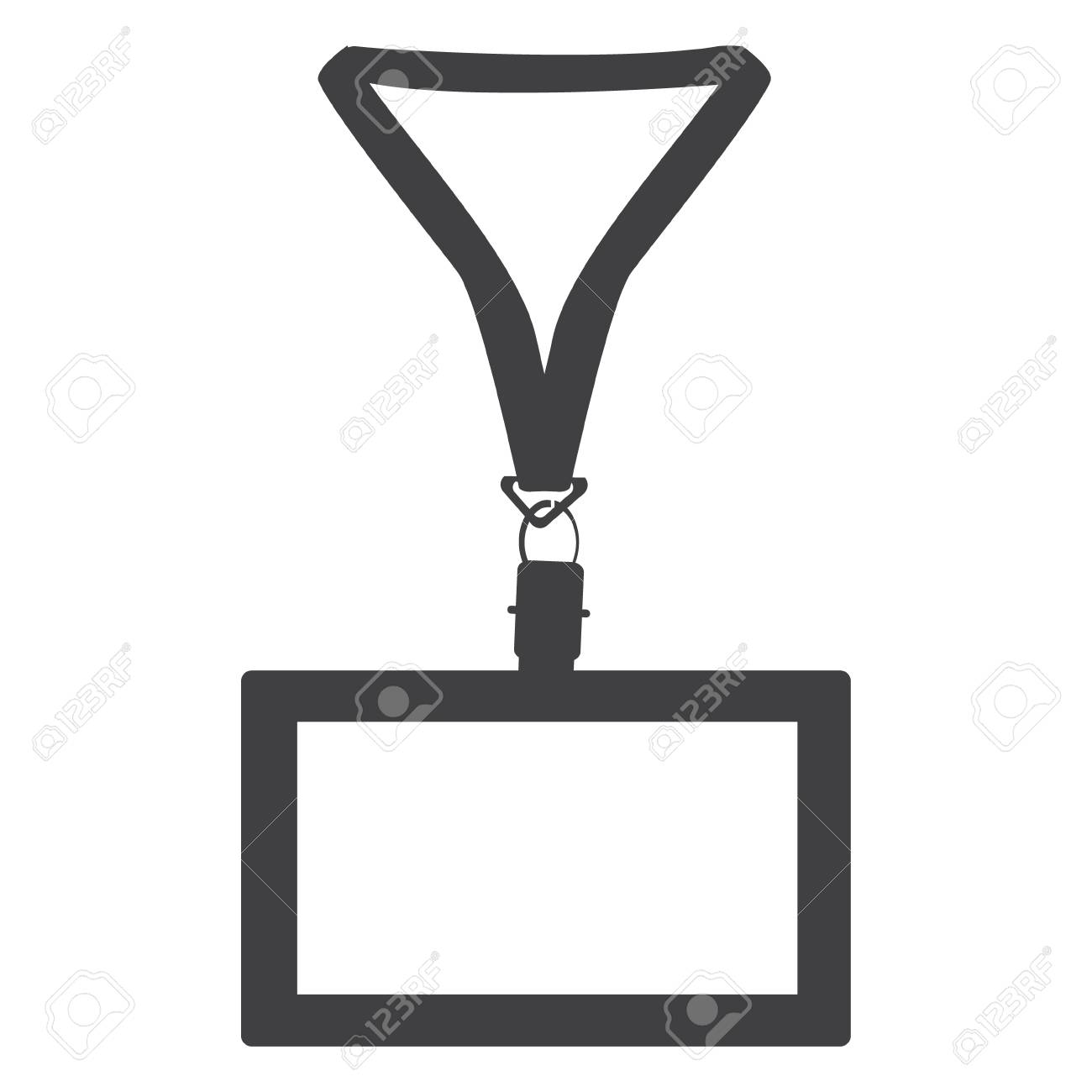 raster icon lanyard with tag name badge or tag employee badge