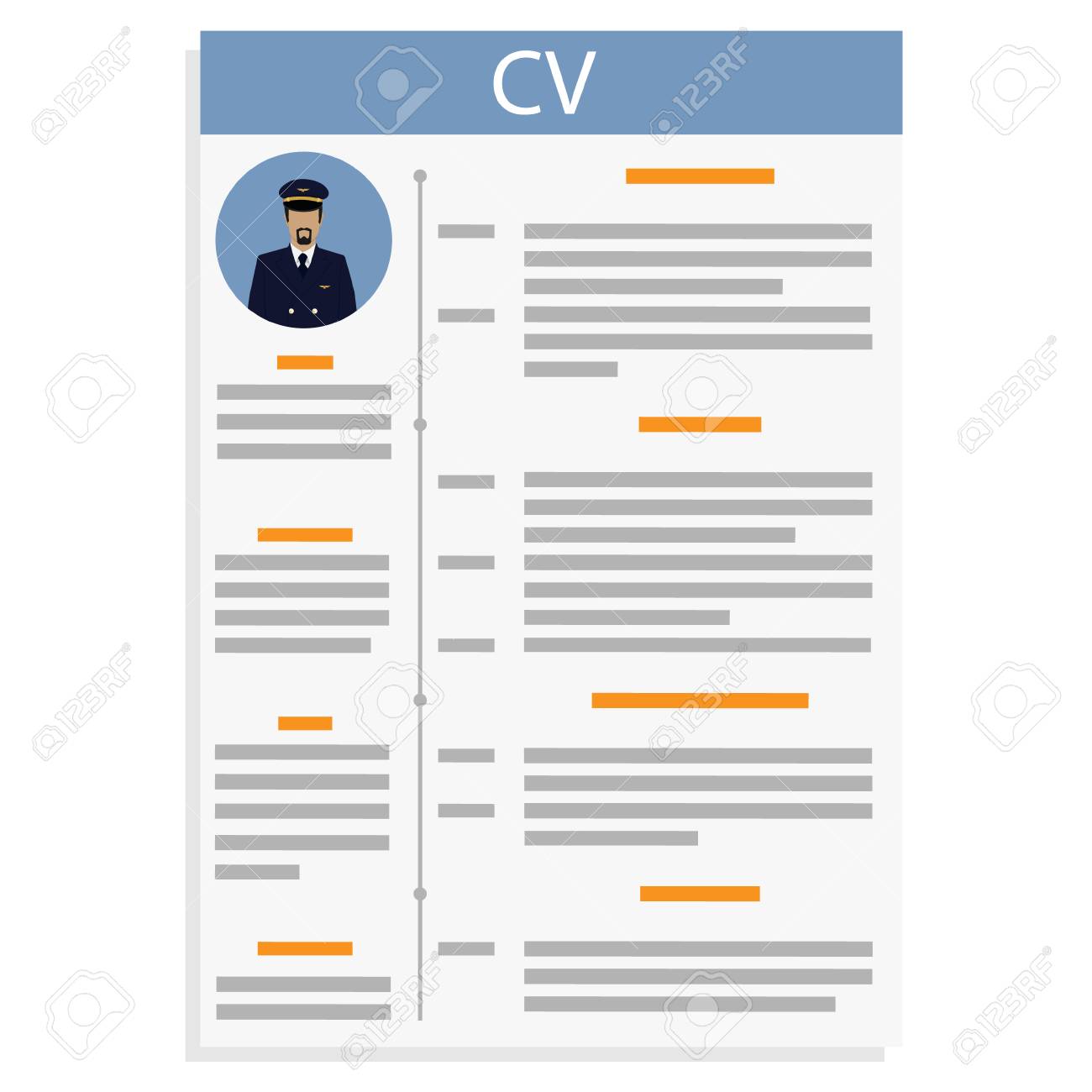 stock illustration curriculum vite