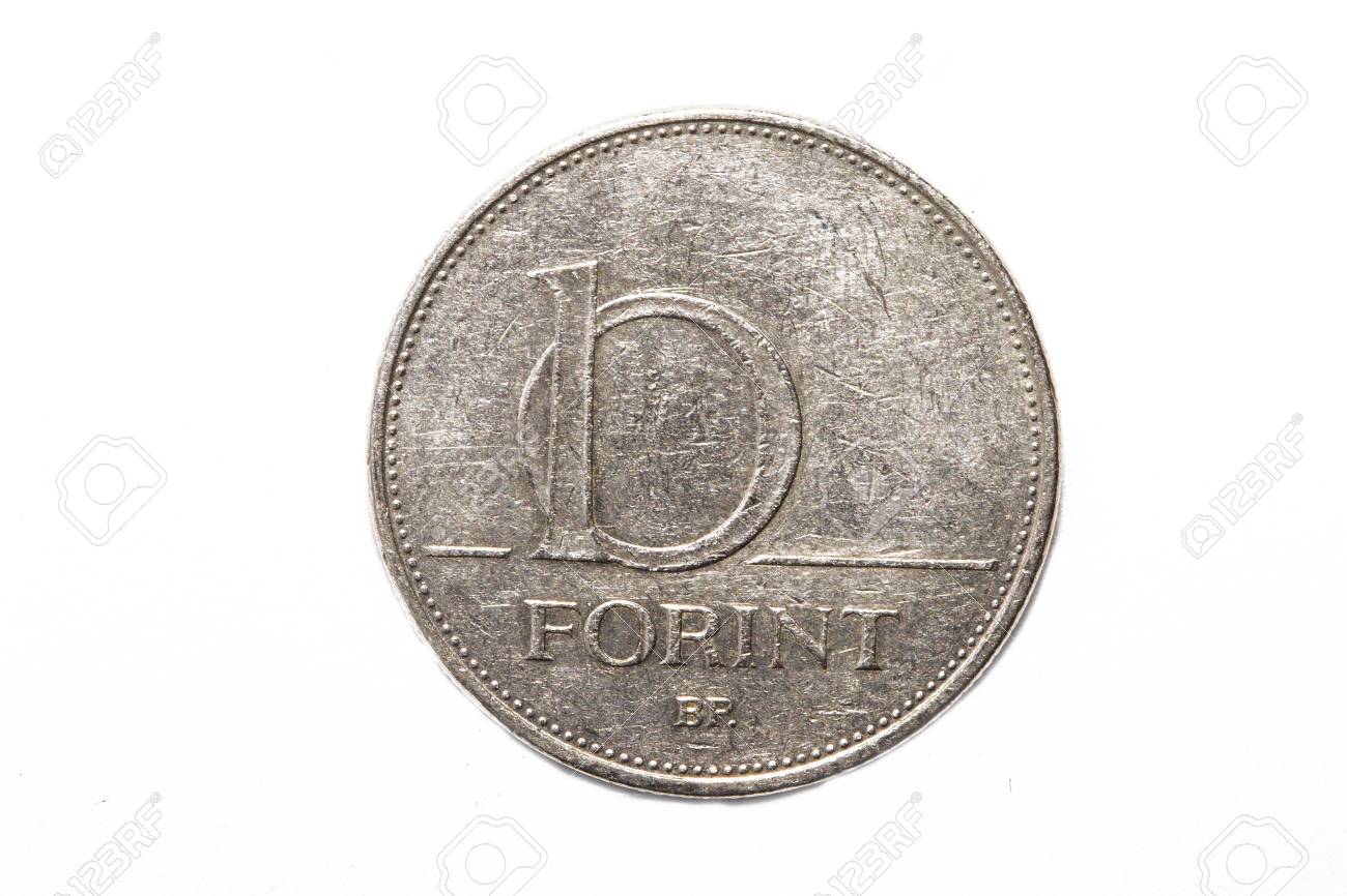 フォリント (記号: Ft; コード: HUF) はハンガリーの通貨です。孤立した白い背景にコイン。の写真素材・画像素材 Image 91787291