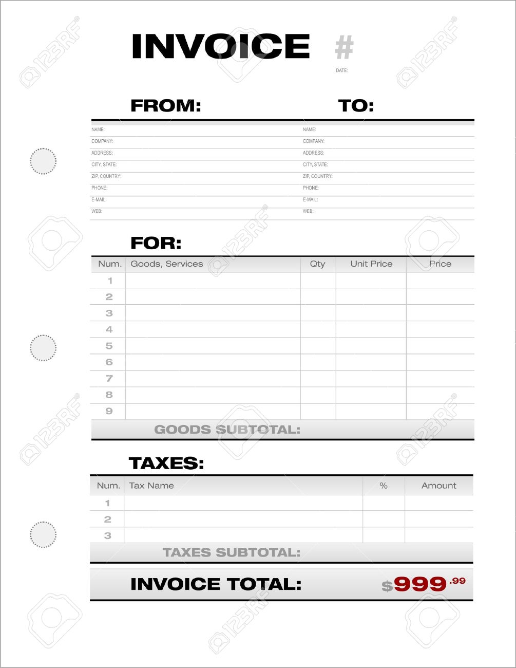 invoice document