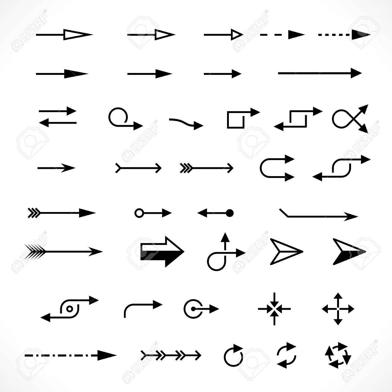 set of technology arrows. vector design elements set - 33574508 set of technology arrows. vector design elements set - 33574508