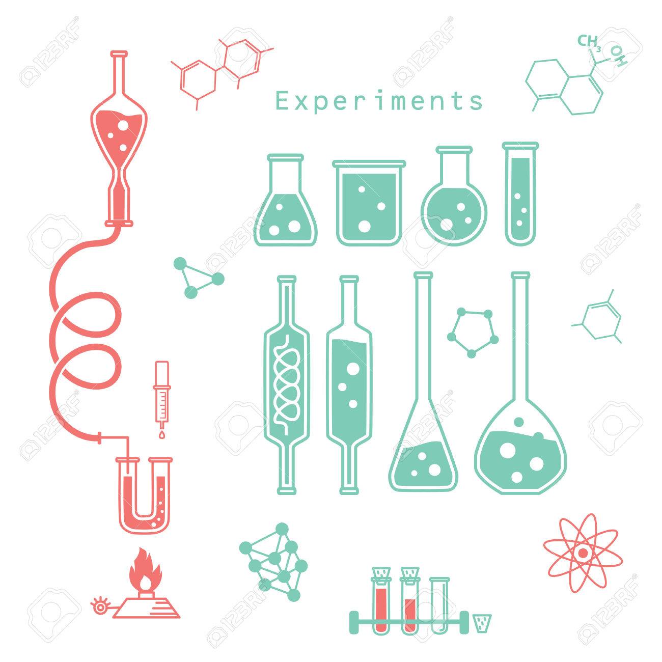 set chemistry subjects for experiments royalty free cliparts chemistry subjects