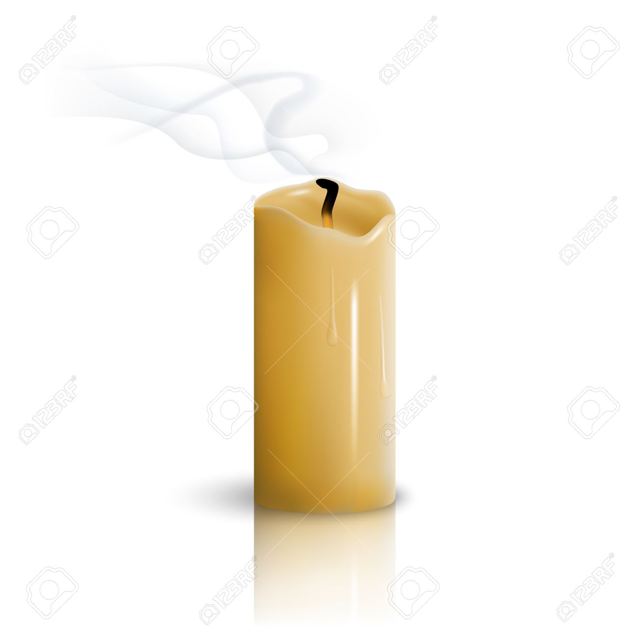Extinguished Candle On A White Background Royalty Free Cliparts Vectors And Stock Illustration Image