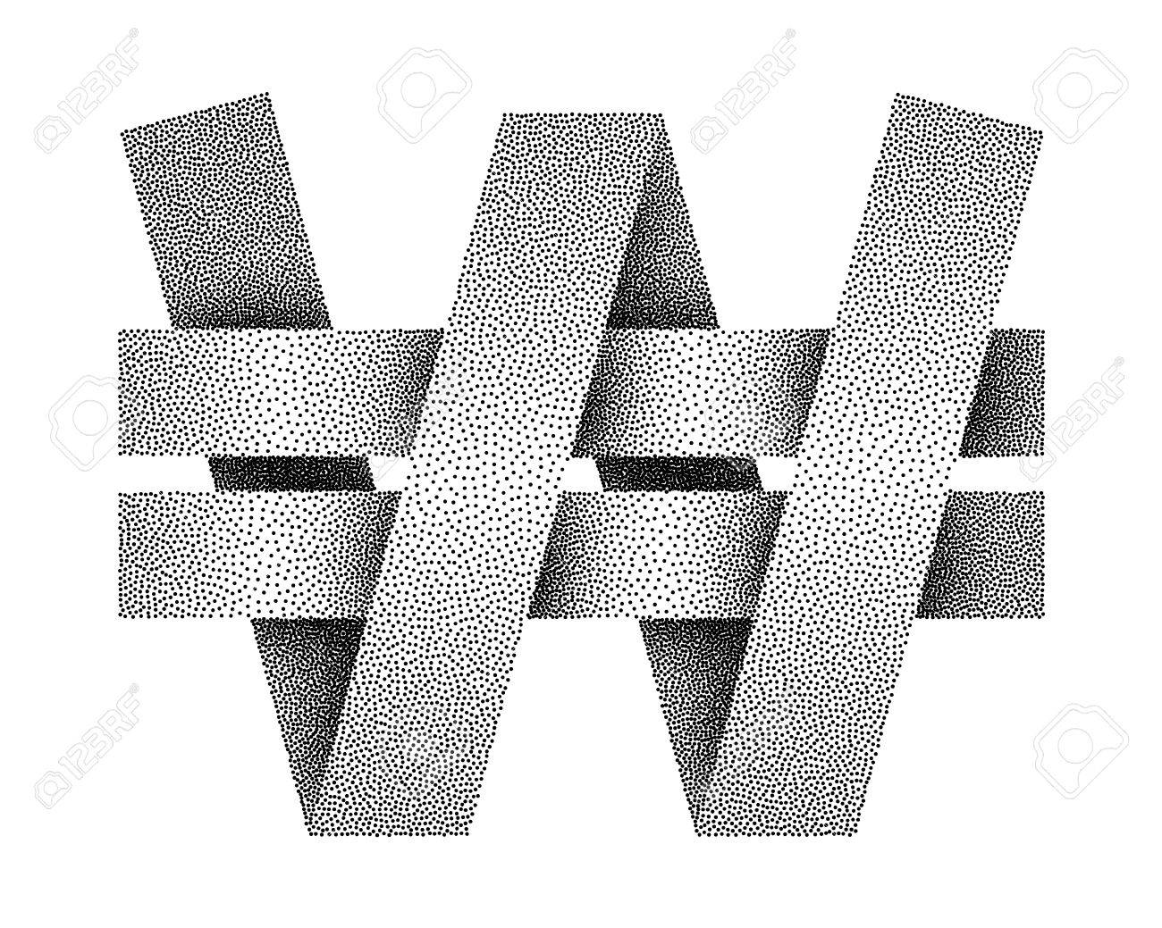 点描韓国ウォン記号アイコンです ウォンの通貨記号 白い背景の上ベクトル テクスチャの図 のイラスト素材 ベクタ Image 点描韓国ウォン記号アイコンです ウォンの通貨記号 白い背景の上ベクトル テクスチャの図 のイラスト素材 ベクタ Image