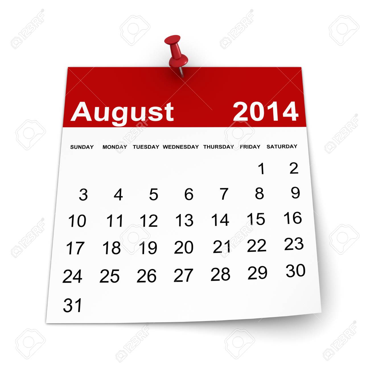 Calendar 14 August Stock Photo Picture And Royalty Free Image Image