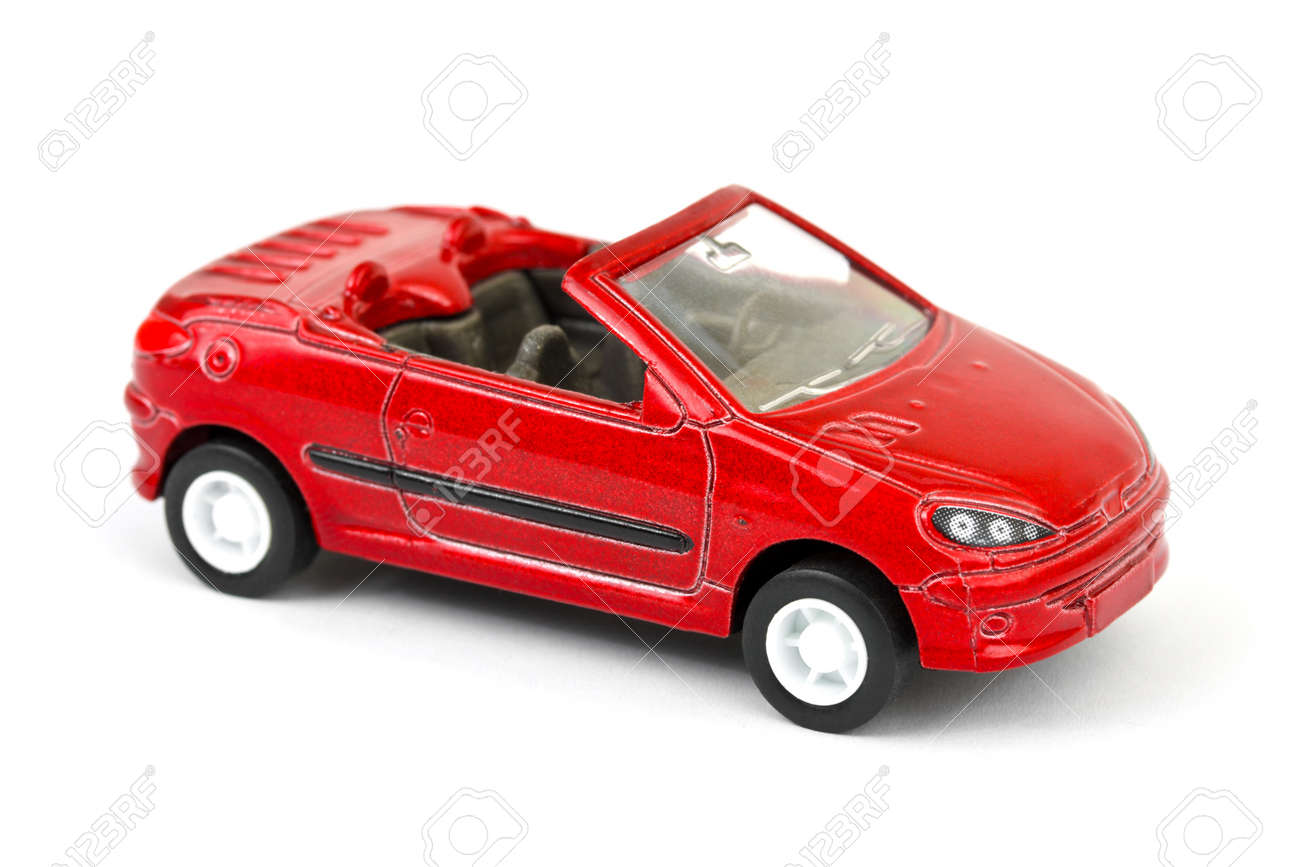 Voiture Jouet Isole Sur Fond Blanc Banque D Images Et Photos Libres De Droits Image