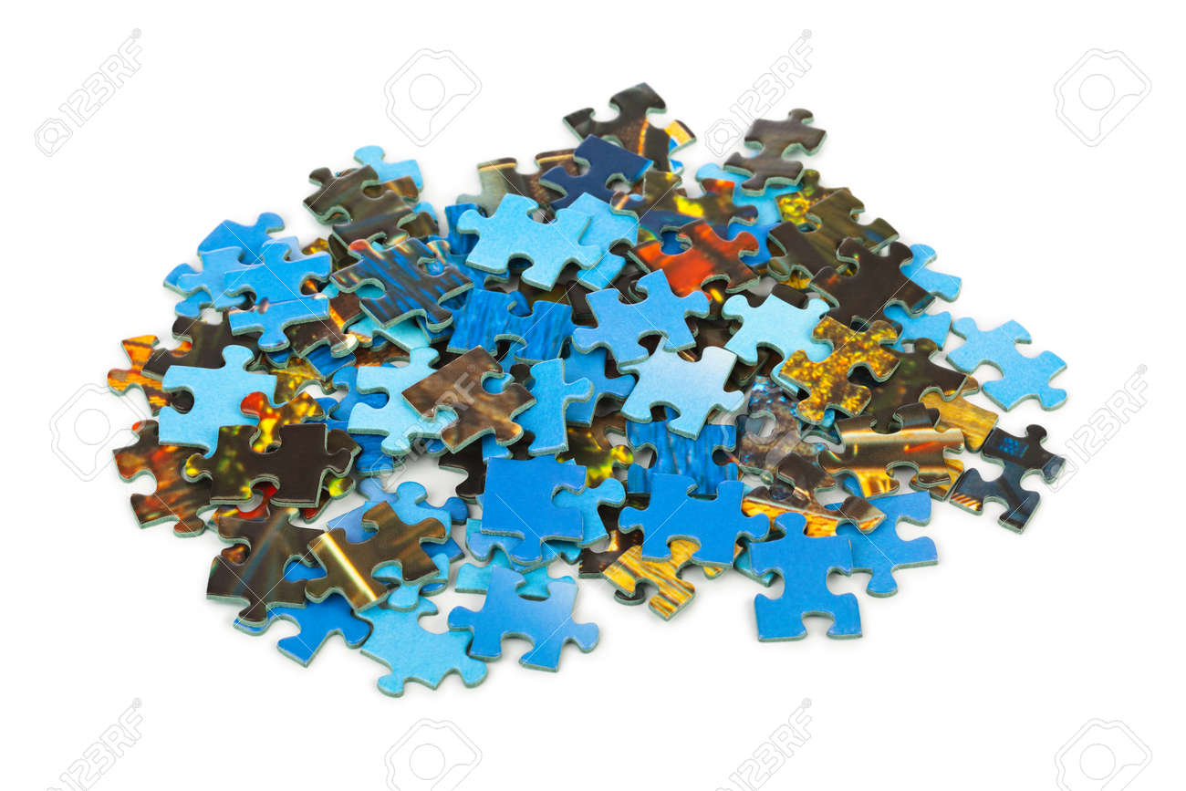 Pieces of puzzle isolated on white background - 40921653 Pieces of puzzle isolated on white background - 40921653