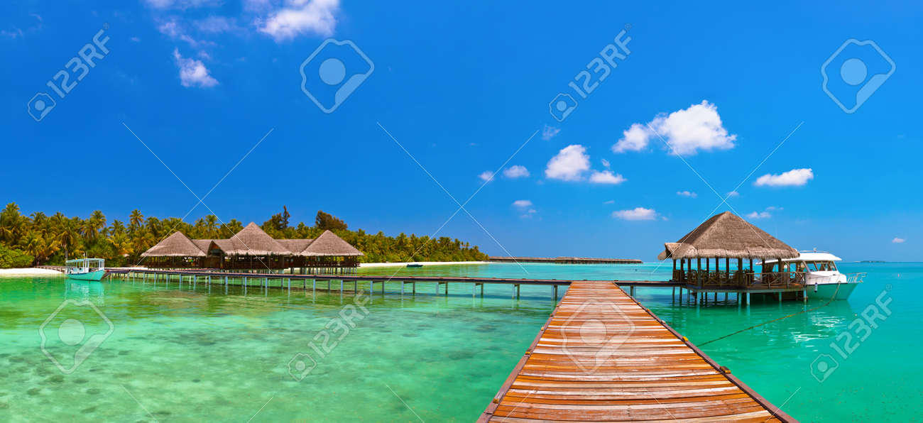 Tropical Maldives island - nature travel background - 41629818 Tropical Maldives island - nature travel background - 41629818