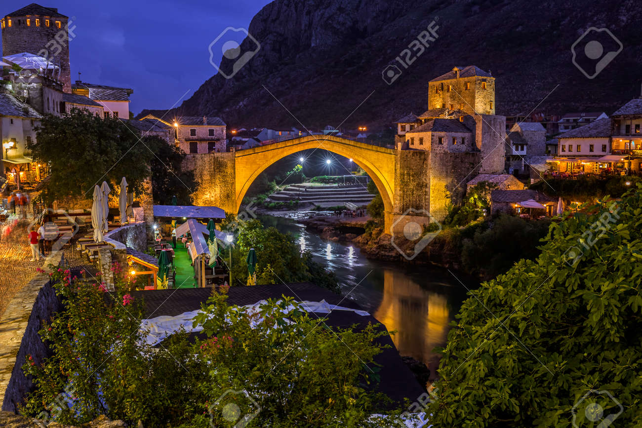 Old Bridge in Mostar - Bosnia and Herzegovina - architecture travel background - 47688402 Old Bridge in Mostar - Bosnia and Herzegovina - architecture travel background - 47688402