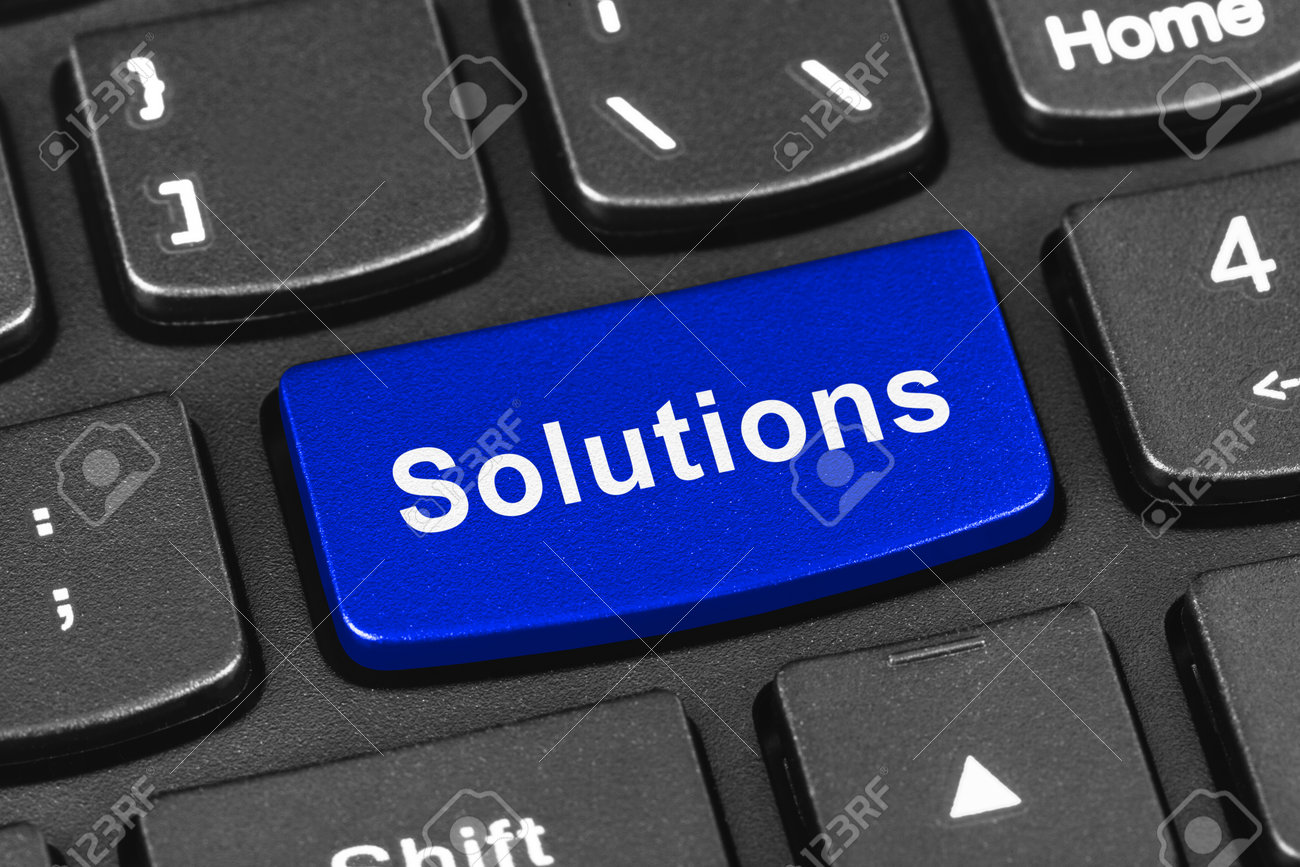 Computer notebook keyboard with Solutions key - technology background - 52575832 Computer notebook keyboard with Solutions key - technology background - 52575832