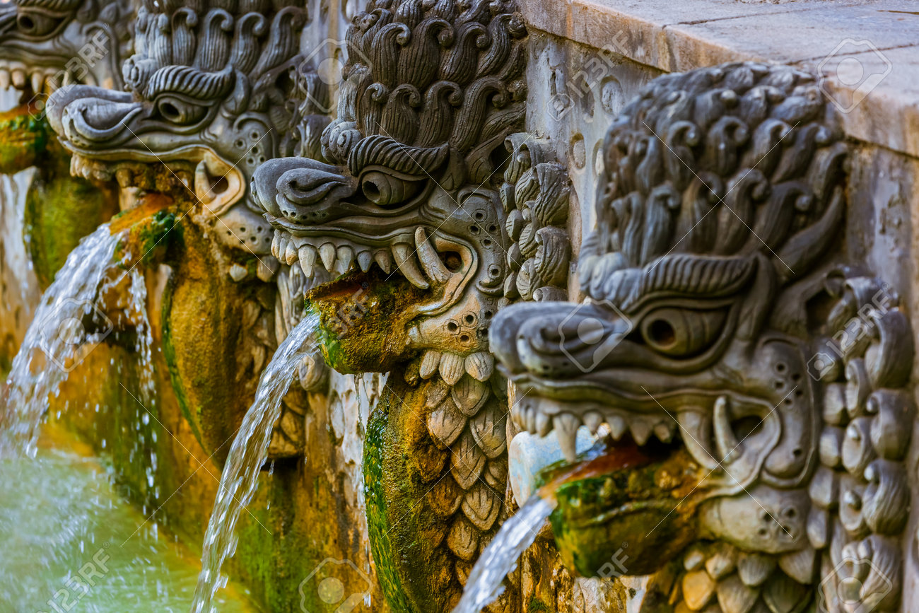 Hot spring Air Panas Banjar in Bali Island Indonesia - travel and architecture background - 60027697 Hot spring Air Panas Banjar in Bali Island Indonesia - travel and architecture background - 60027697