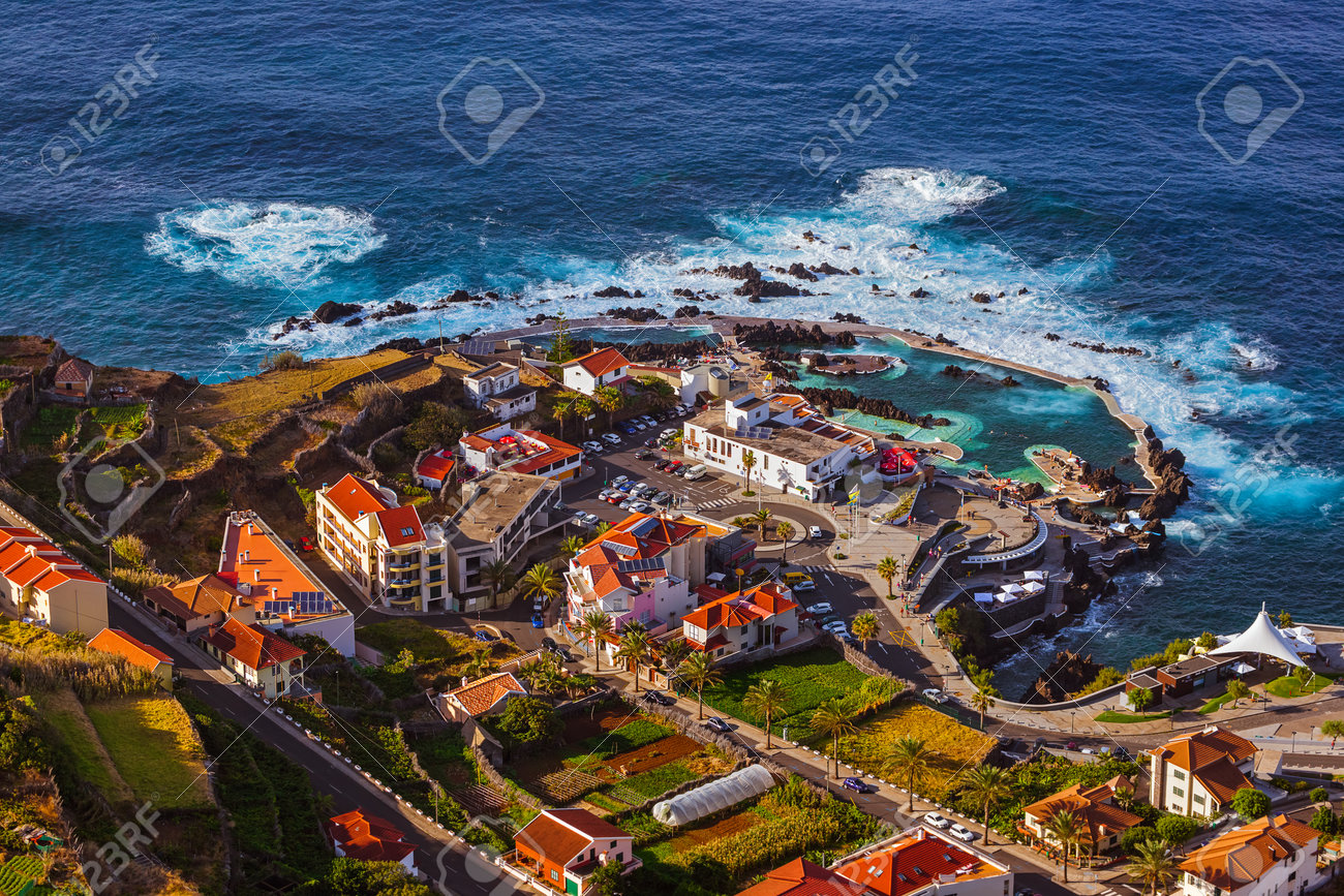 Porto Moniz in Madeira Portugal - travel background - 82631069 Porto Moniz in Madeira Portugal - travel background - 82631069